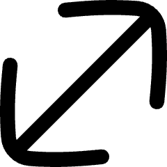 Diagonal Line Arrow Large 1 Icon from Flex Remix Set
