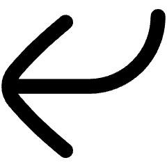 Line Arrow Bend Down Left Large Icon from Flex Remix Set