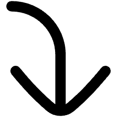 Line Arrow Bend Right Down Large Icon from Flex Remix Set