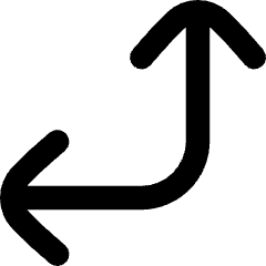 Line Arrow Bottom Right Corner Large Icon from Flex Remix Set