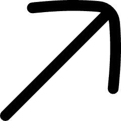 Line Arrow Diagonal Upper Right Large Icon from Flex Remix Set