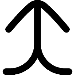 Line Arrow Merge Vertical Large Icon from Flex Remix Set