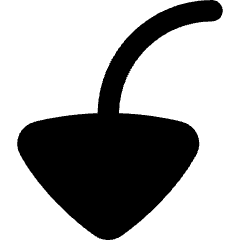 Triangle Arrow Bend Left Down Large Icon from Flex Remix Set