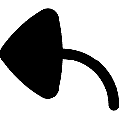 Triangle Arrow Bend Up Left Large Icon from Flex Remix Set