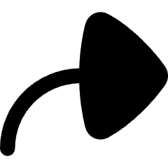 Triangle Arrow Bend Up Right Large Icon from Flex Remix Set