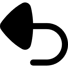 Triangle Arrow Turn Backward Large Icon from Flex Remix Set