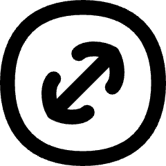 Line Arrow Diagonal Circle 1 Icon from Flex Remix Set