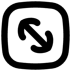 Line Arrow Diagonal Square 2 Icon from Flex Remix Set