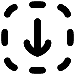 Line Arrow Down Dashed Square Icon from Flex Remix Set