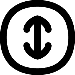 Line Arrow Fit To Height Circle Icon from Flex Remix Set