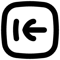 Line Arrow Left Square 2 Icon from Flex Remix Set