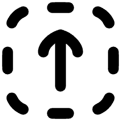Line Arrow Up Dashed Square Icon from Flex Remix Set