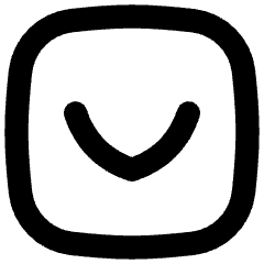 Tailless Line Arrow Down Square Icon from Flex Remix Set