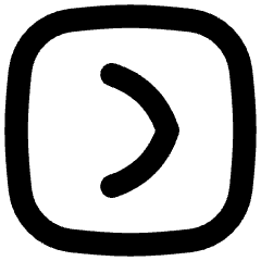 Tailless Line Arrow Right Square Icon from Flex Remix Set