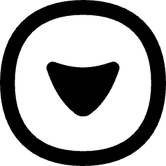 Tailless Triangle Arrow Down Circle Icon from Flex Remix Set