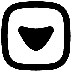 Tailless Triangle Arrow Down Square Icon from Flex Remix Set