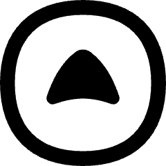 Tailless Triangle Arrow Up Circle Icon from Flex Remix Set