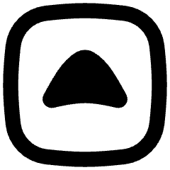 Tailless Triangle Arrow Up Square Icon from Flex Remix Set