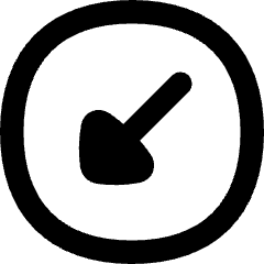 Triangle Arrow Diagonal Bottom Left Circle Icon from Flex Remix Set