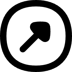 Triangle Arrow Diagonal Upper Right Circle Icon from Flex Remix Set
