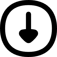 Triangle Arrow Down Circle 1 Icon from Flex Remix Set