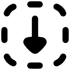 Triangle Arrow Down Dashed Square Icon from Flex Remix Set
