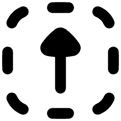 Triangle Arrow Up Dashed Square Icon from Flex Remix Set