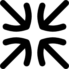 Line Arrow Shrink Icon from Flex Remix Set