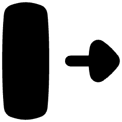 Triangle Arrow Move Right 2 Icon from Flex Remix Set