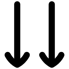Double Line Arrow Down Icon from Flex Remix Set