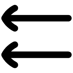 Double Line Arrow Left Icon from Flex Remix Set