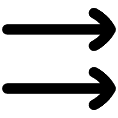 Double Line Arrow Right Icon from Flex Remix Set