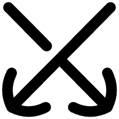 Line Arrow Crossover Down Icon from Flex Remix Set