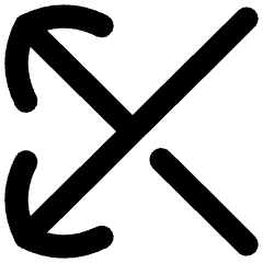 Line Arrow Crossover Left Icon from Flex Remix Set