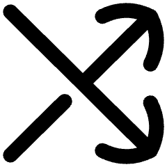 Line Arrow Crossover Right Icon from Flex Remix Set