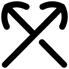 Line Arrow Crossover Up Icon from Flex Remix Set