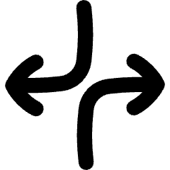 Line Arrow Dodge 1 Icon from Flex Remix Set