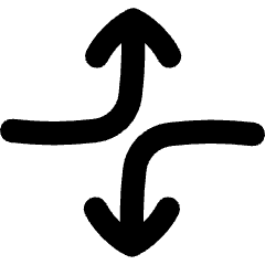 Line Arrow Dodge 4 Icon from Flex Remix Set