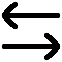 Line Arrow Transfer Horizontal 3 Icon from Flex Remix Set