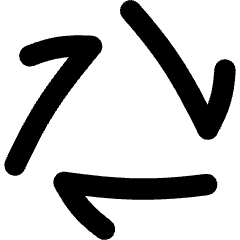 Line Arrow Triangle Loop Icon from Flex Remix Set