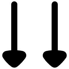 Double Triangle Arrow Down Icon from Flex Remix Set