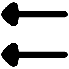 Double Triangle Arrow Left Icon from Flex Remix Set