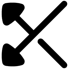 Triangle Arrow Crossover Left Icon from Flex Remix Set