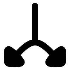 Triangle Arrow Split Vertical Down 2 Icon from Flex Remix Set