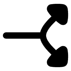 Triangle Arrow Split Vertical Right 2 Icon from Flex Remix Set
