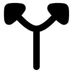 Triangle Arrow Split Vertical Up 2 Icon from Flex Remix Set