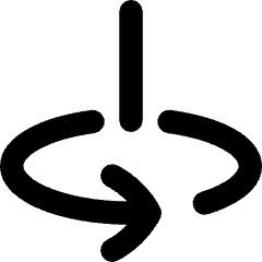 Line Arrow Rotate Vertical Axis Left Icon from Flex Remix Set