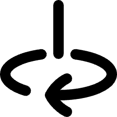 Line Arrow Rotate Vertical Axis Right Icon from Flex Remix Set