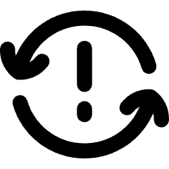 Line Arrow Synchronize Warning Icon from Flex Remix Set