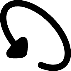 Triangle Arrow Rotate Diagonal Left 1 Icon from Flex Remix Set
